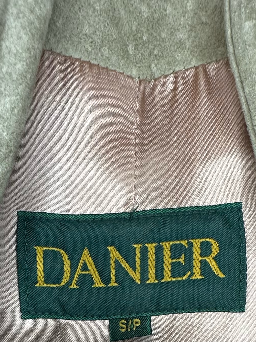 DANIER Suede Leather Wrap Short Sleeved Jacket with Gold Buckle - Tan - S/P - Picture 3 of 16